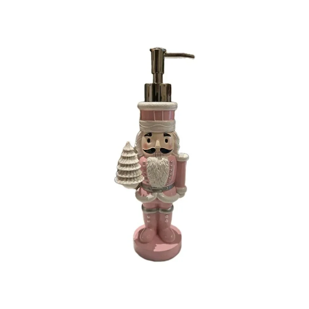 New Pink Candyland Nutcracker Christmas Holiday Soap Dispenser Decoration
